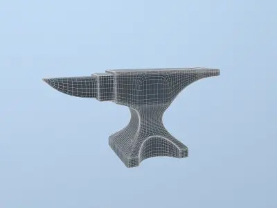 Anvil hammer Free low-poly 3D model