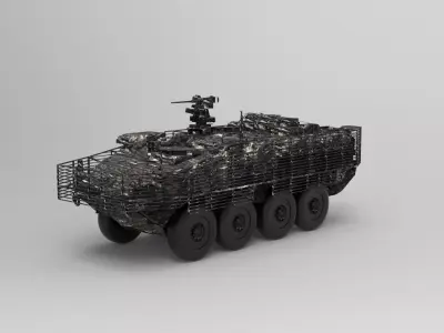 Stryker armored fighting vehicle 3D model