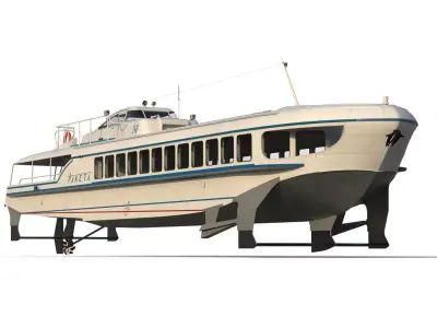 Raketa hydrofoil ship  3D model