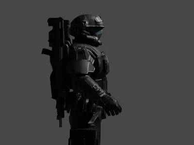 orbital drop shock trooper ODST 3D model