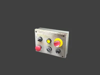 Old panel electric Low-poly 3D model