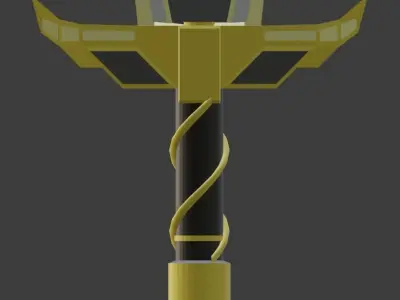 Fantasy Sword Low-poly 3D model 6