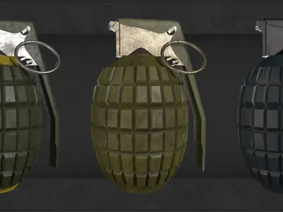 Frag grenade Low-poly 3D model purchase