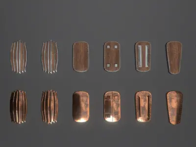 Superfuntimes Big Pile of Low-Poly Shields Low-poly 3D model