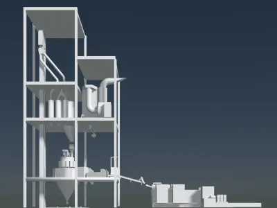 Silo building 2 3D model