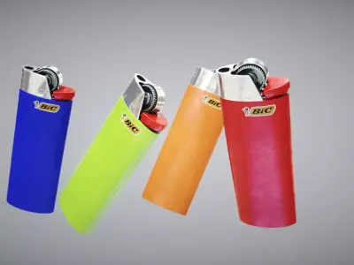 Lighter colorful lighters Low-poly 3D model