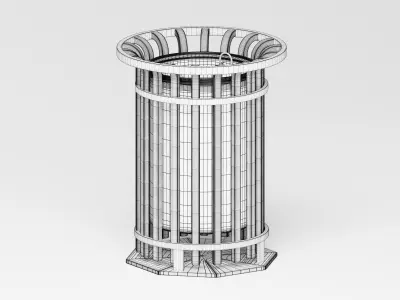 Trash Bin 3D Model Low-poly 3D model