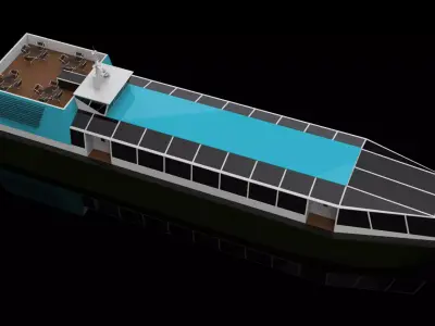 tour boat  3D model