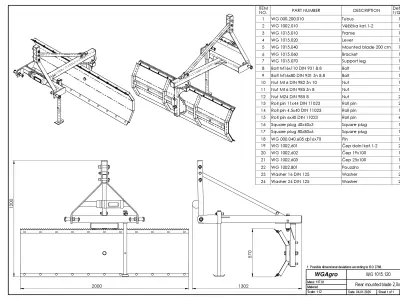 WG 1015 - Rear mounted blade 3D model purchase