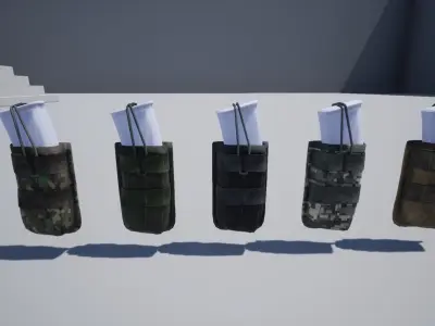 Magazine pouch 01 Low-poly 3D model