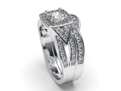 solitaire with ring sizes  8 part S93 3D print model