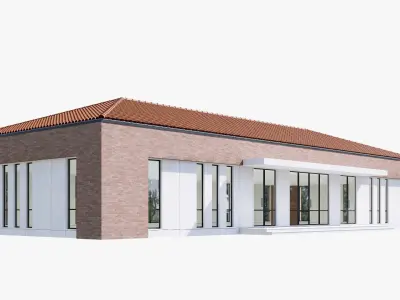 commercial building Low-poly 3D model get
