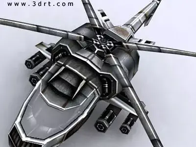 3DRT - Sci-Fi Forces - Helicopter 1  Low-poly 3D model