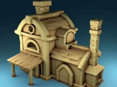 Stylized Middle Ages Set Part 1 3D print model