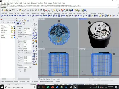NH35 Mechanical Watch Movement Low-poly 3D model