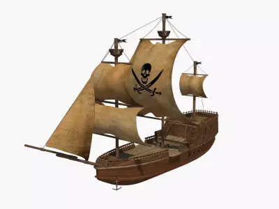 Pirate Ship 3D model shop