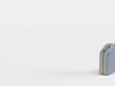 Canister military case Low-poly 3D model