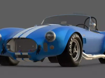 1965 AC Shelby 427 Cobra SC 3D Model  American-British Legend 3D model