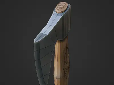Viking Battle Axes with custom prints 3D Model Pack