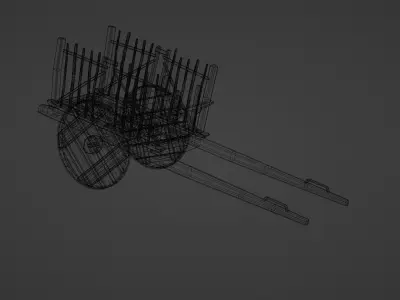 Low Poly Medieval Carts Low-poly 3D model