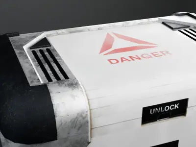 Luggage box on a spaceship Game Assets item10 3D model