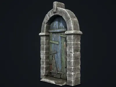 Old Door Free low-poly 3D model purchase