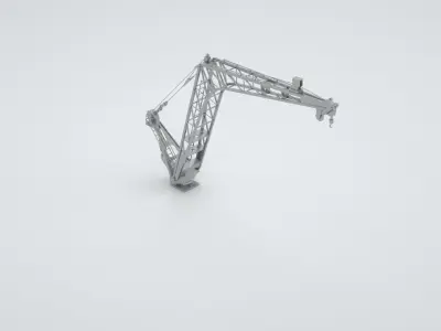 Naval Crane - World War 2 Battleship 3D model