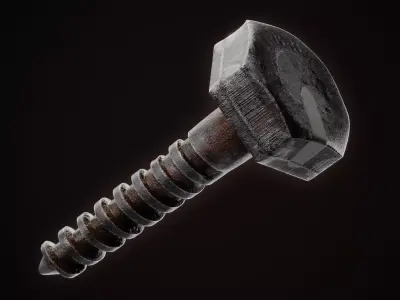 Rusty bolt 3D model