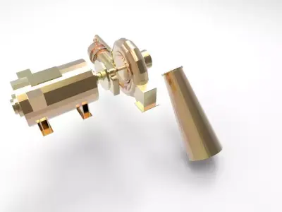 Turbina Francis entrada dagua inferior part Free 3D model