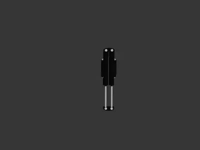 Simple Game-Ready Shock Suspension Set Low-poly 3D model