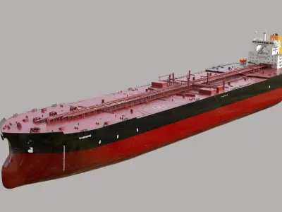 Super  Tanker TI Class  Low-poly 3D model