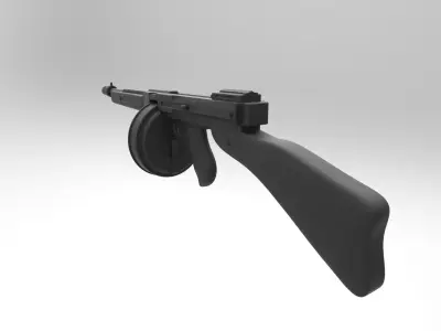 Thompson M1A1 3D model buy