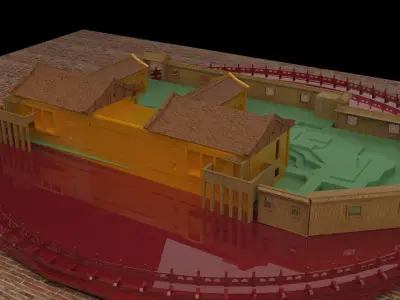 Chinese ancient house 3D model 2