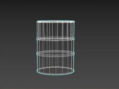 Dirt Barrel Low-poly 3D model