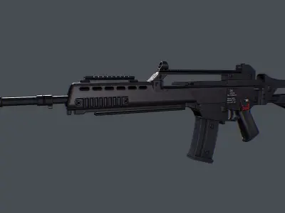 G36A3 Modification Pack  Low-poly 3D model