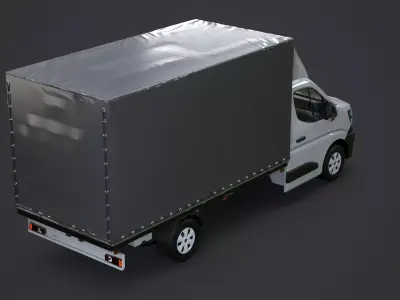 Renault Master 2025 Curtain Box Truck 3D Model 3D model