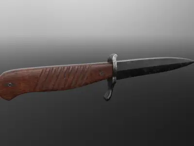 German WWI Trench Knife Low-poly 3D model