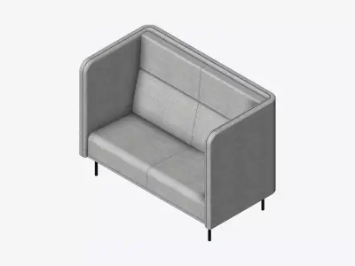Seat - Sofa - Simplicity Low-poly 3D model