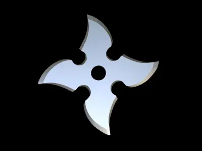 Shuriken metal blade 3D print model