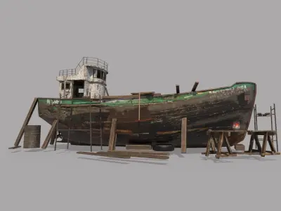 Maintenance of Fishing Boat  3D model