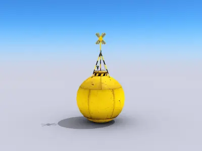 Ocean Buoy Low-poly 3D model