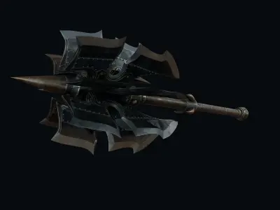 Axe Fantasy Game model Low-poly 3D model Low-poly 3D model