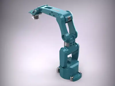 Robotic arm mechanical industrial machine 3D model