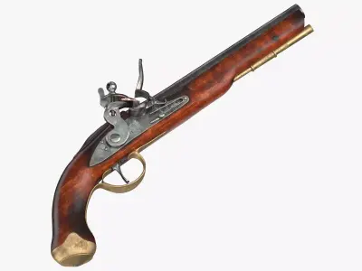 Revolutionary War Gun Blunderbuss 3D model