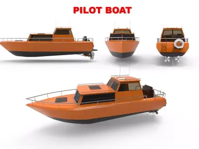 Pilot boat b 3D model