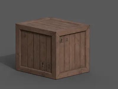 Wooden Cargo Crates Low-poly 3D model
