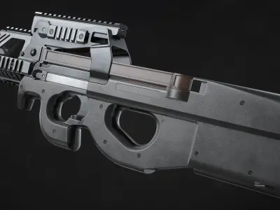 P90 Sub Machine Gun Low-poly 3D model