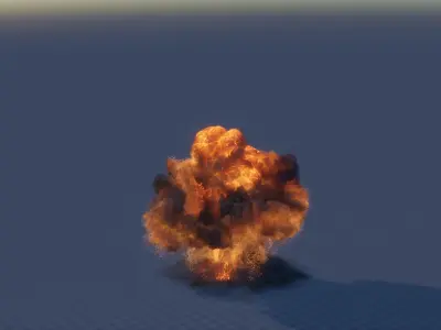 3D Big Explosion with Spark-Animation 3D model