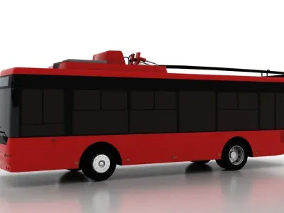 Trolleybus Bogdan T60112 Low Low-poly 3D model