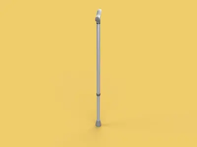 RETRACTABLE WALKING AID ELDERLY ADULT STICK CANE POLE GAIT STAND 3D model